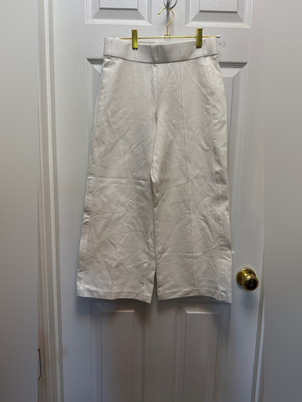Jones New York White Wide-Leg Crop Pants